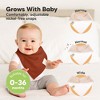 8pk Organic Quin Bandana Bibs, Baby Bibs for Drooling and Teething, Cotton Drool Bibs for Baby Girl, Baby Boy - 4 of 4