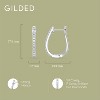 Gilded 1/4 to 2 Carat Total Weight Lab-Grown Diamond Prong Set Hoop Earrings in 925 Sterling Silver and 14KT Yellow Gold Plated Silver, Hinged Closure - 4 of 4