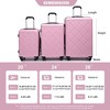 Kumasinova 8Pcs Hardshell Luggage Set,Lightweight ABS Suitcases with Travel Bag&4 Storage Set,Airline-Approved Spinner Suitcase,20/24/28" - 3 of 4