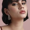 SOHI Women's Crystal Silver Bling Drop Earrings - 3 of 4