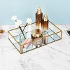 LAURAELLA 2PC Set, Handcrafted Glass Tray, Decorative Storage Tray for Makeup, Jewelry, Desk, or Bathroom, Stylish, Durable Glass for Home and Office, - 3 of 4