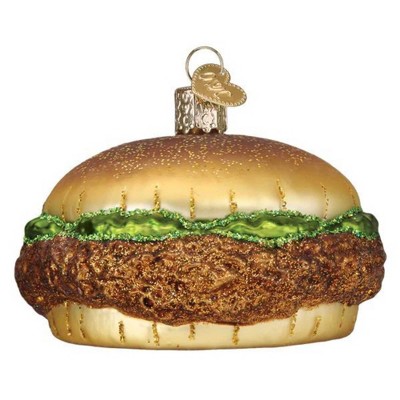 Old World Christmas 2.0 Inch Crispy Chicken Sandwich Ornament Sammie Chick Mc Bun Tree Ornaments