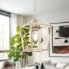 DORESshop American  Nickel Pendant Light, 1-Light E26 Hanging Ceiling Fixture with Clear Glass Shade,for Kitchen, Dining Room, or Living Room - 4 of 4
