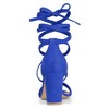 Allegra K Women's Back to College Open Toe Lace Up Chunky High Heels Strappy Sandals - 3 of 4