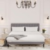 Okak Modern Gray Metal Frame Platform Bed with Soft-padded Headboard,Upholstered Bed Frame for Primary Bedroom - 2 of 4