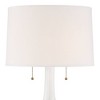 Possini Euro Design Natalia Modern Country Cottage Table Lamp 27" Tall White Ceramic Glaze Textured Floral Drum Shade for Bedroom Living Room Bedside - image 3 of 4