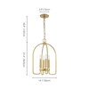 Rennnsan Syllen 14"W 4-Light Lantern Classic Dimmable Chandelier in Gold - 3 of 4