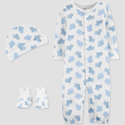 Image of Baby Boys' 3pc Cloud Converter NightGown - Just One You® made by carter's Blue 3M