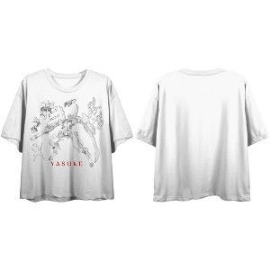 Yasuke Key Art Women's White Cropped Tee - 1 of 2