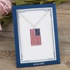 Anna-Kaci American Flag Pendant Necklace with Patriotic Gift Message Card & Envelope Jewelry Gifts - 3 of 4