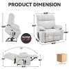 Oversized Power Lift Recliner Chair with Massage & Heat, 39.8''W Chenille Chair with Dual Motors & Cup Holders for Living Room-3irtyhousy - 4 of 4