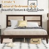 BABYYER Full Size Bed Frame with Rattan Headboard, Boho Platform Bed with Storage Underneath and Enhanced Support Slats and Feet - 2 of 4