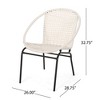 Outdoor Dining Chairs Set Of 2, Wicker Rattan Cozy Round Chairs, Patio Chairs With Metal Legs, Bistro Chairs With Wicker Backrest For Backyard - 3 of 4