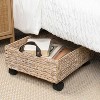 happimess Adaline Classic Farmhouse Handwoven Hyacinth Rectangular Underbed Storage Bin with Wheels and Handles - 2 of 4
