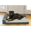 FurHaven Two-Tone Faux Fur & Suede Deluxe Chaise Lounge Cooling Gel Top Foam Sofa Dog Bed - image 3 of 3