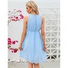 Clearlove Maternity Halter Neck Dress Summer Casual Sleeveless High Waisted Flowy Pregnancy Dresses - 3 of 4