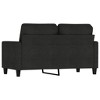 vidaXL 2-seater Sofa Black Fabric (100% polyester), metal frame, textilene - 4 of 4