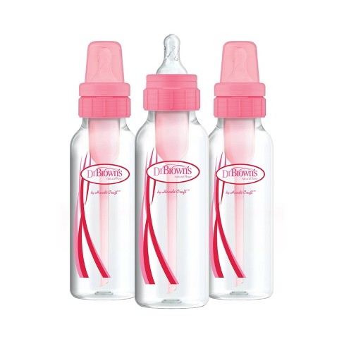 Dr. Brown's Natural Flow Anti-Colic Baby Bottle - Pink - 8oz/3pk