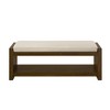 KWPZQEB Large Rectangular Upholstered Linen Fabric Ottoman Bench, Padded Bench with Solid Wood Shelf- for Bedroom Living Room - 4 of 4