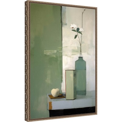 Amanti Art Green Still Life by Treechild Canvas Wall Art Print Framed 16 x 23-in.