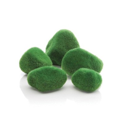 biOrb Moss Pebbles Aquarium Artificial Plants - Green