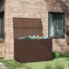 Outdoor Storage Box Brown PE Rattan, Powder-Coated Steel Large - 3 of 4