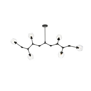 Elegant Lighting Cavoli 6 - Light Chandelier in  Black - 1 of 4