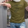 OUTSIDE THE WIRE Leatherneck for Life WW2 Vintage USMC Training OD T-Shirt - 2 of 2