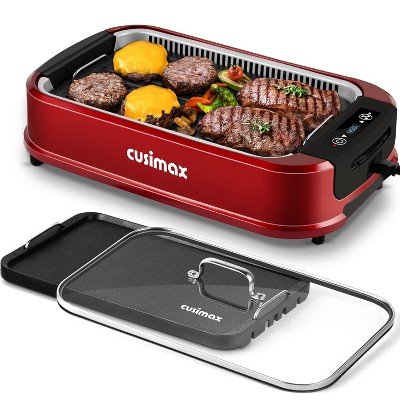 Cusimax Electric Portable Indoor Smokeless Grill, Double Plates
