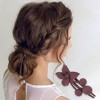 Unique Bargains Frosted Flowers Hair Clips for Christmas 3.35"x1.97"x1.57" 1 Pc - 2 of 4