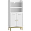 Dcolora Bathroom Storage Cabinet, Small Floor Cabinet with 2 Door and Shelves, Toilet Paper Cabinets - 2 of 4