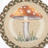 Earth Rugs Light Mushroom Printed Round Jute Trivet with Nature-Inspired Design, 10 Inch Diameter - 3 of 3