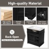 Lyngins 30" Freestanding Bathroom Vanity with Sink, Acacia Wood Bathroom Storage Cabinet with Soft-Closing Door, 1 Tip-Out + 3 Drawers, Gold Knobs - 4 of 4