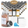 LunaLulinlk 24 Piece Glass Spice Jars/Bottles - 4 oz Empty Square Spice Containers with 8 Spice Labels - 4 of 4