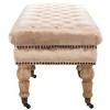 Barney Tufted Bench with Brass Nail Heads  - Safavieh - 4 of 4
