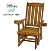 Fortune Candy Wooden Patio Glider for One Person Wide Slat Back / Bridge Back - 3 of 4