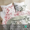 3Pcs Stripe Print Comforter Sets, Contemporary Style Lightweight Fluffy Bedding, Premium Textile Bed Set with Matching Shams - 4 of 4