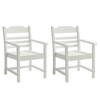 Maggift Outdoor Dining Chairs Set of Two, Modern Design for Patio and Garden, White, 19.49"*24.02"*34.25" - 2 of 4