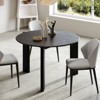 PexFix 42" x 42" Solid Wood Round Dining Table for 4 Modern Farmhouse Kitchen Table Small Circle for Kitchen Living Room Black - 4 of 4