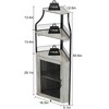 Whizmax Corner Bar Cabinet with LED Lights, Industrial Liquor Cabinet with Adjustable Shelf, 5-Tier Industrial Wine Cabinet with Glass Holder - 4 of 4