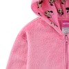 Disney Minnie Mouse Girls Zip Up Coral Fleece Hoodie with Bow and Ears for Toddler and Big Kids - 4 of 4