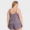 Women's Luxury Collection Shadow Striped Satin Pajama Cami Top - Auden™ - 2 of 3