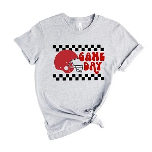 Simply Sage Market Women's Checkered Game Day Short Sleeve Graphic Tee - 1 of 4