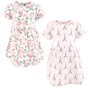 Hudson Baby Infant Girls Cotton Dresses, Bonjour Paris - 1 of 4
