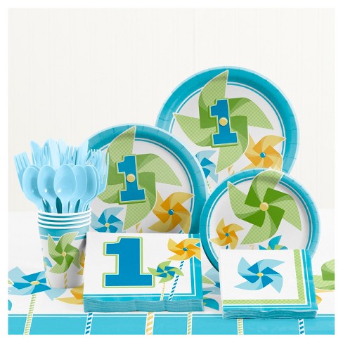 Turning One Boy 1st Birthday Party Supplies Kit Target