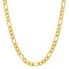 Steeltime Men's stainless steel accented 6mm figaro chain link necklace. Color Option: Silver, Gold - 2 of 4