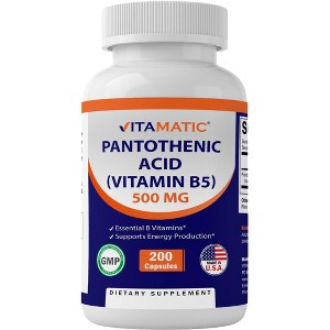 Pantothenic Acid 500 mg - 200 Capsules - 1 of 4
