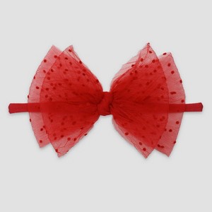 Carter's Just One You® Baby Girls' Valentines Day Glitter Bow - Red - 1 of 2