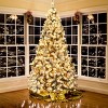 Tangkula Snow Flocked Christmas Tree Hinged Pine Tree with Solid Metal Stand - 2 of 4