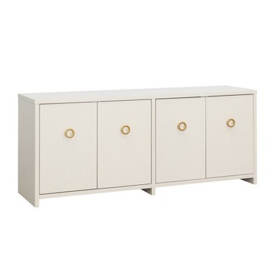 Sauder Grand Coast TV Credenza for TVs up to 65" Dove Linen